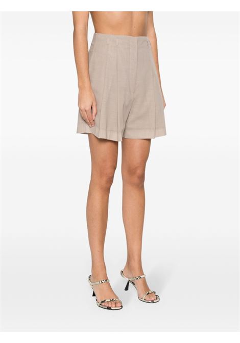 Grey pleated tailored shorts - women PHILOSOPHY DI LORENZO SERAFINI | A030821250475